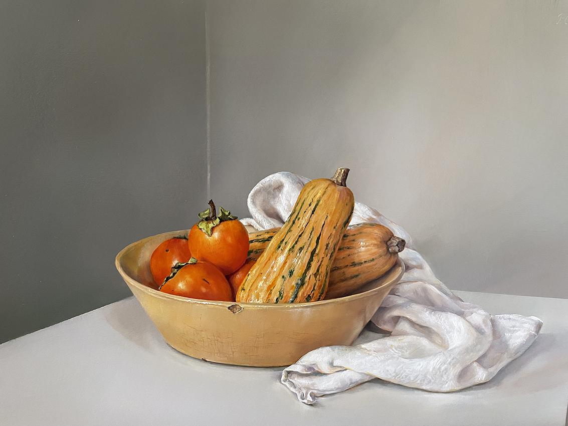 Bowl of Persimmons and Squash