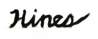 Hines, signature