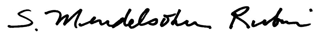 Sandra Mendelsohn Rubin signature