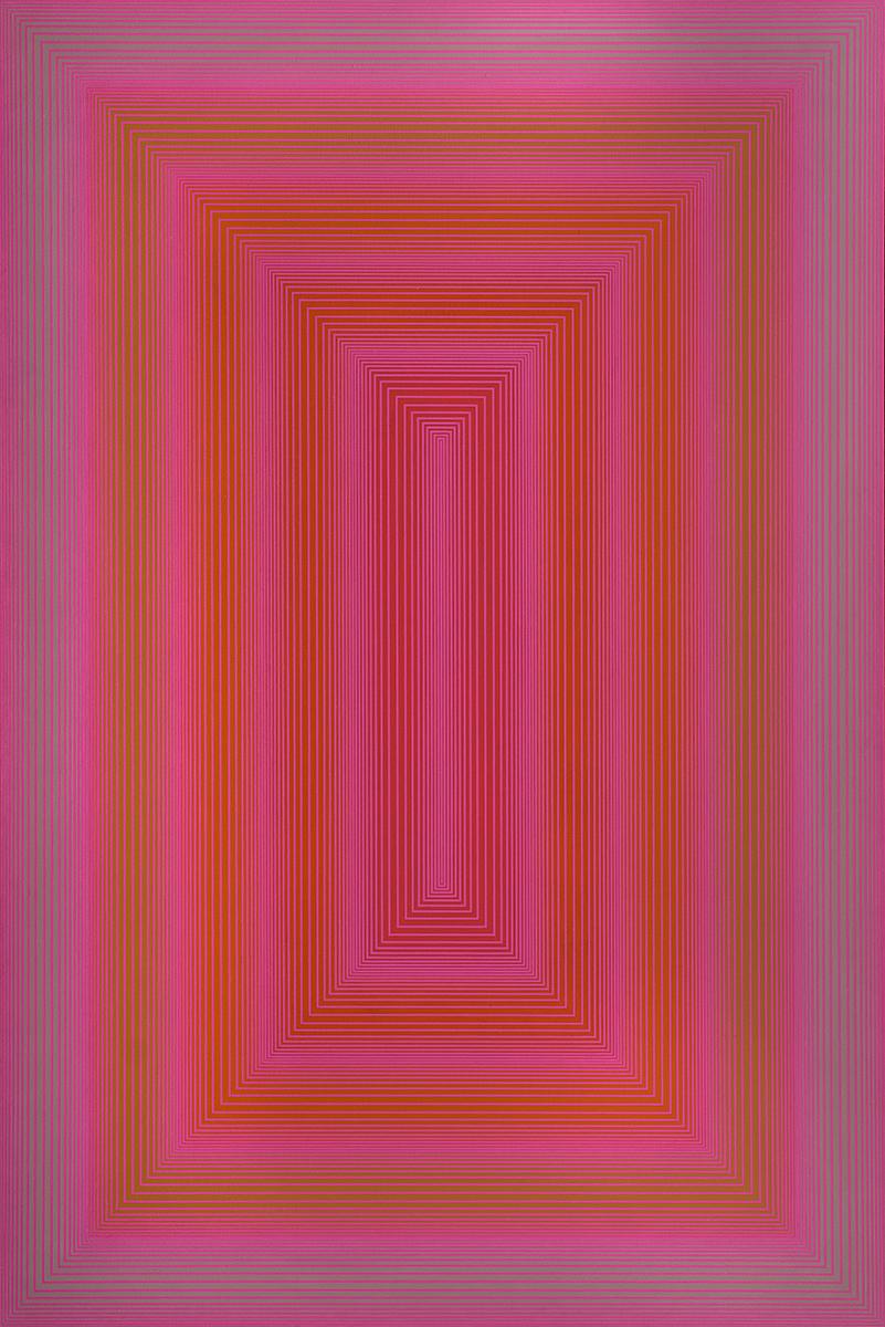 Tropic geometric pink orange abstract