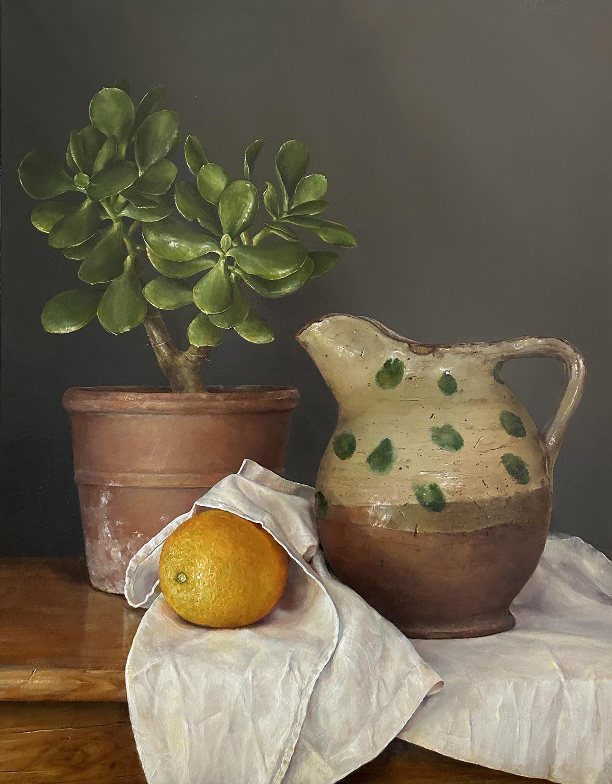 Garys Pot with Succulent and Lemon