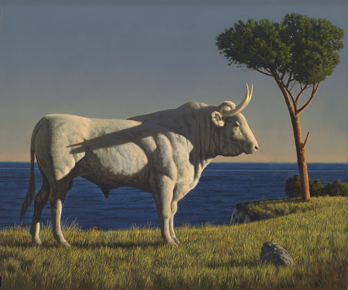 Landscape with a Bull by David Ligare