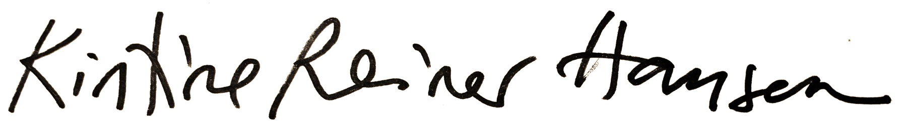 Kirstine Reiner Hansen Signature